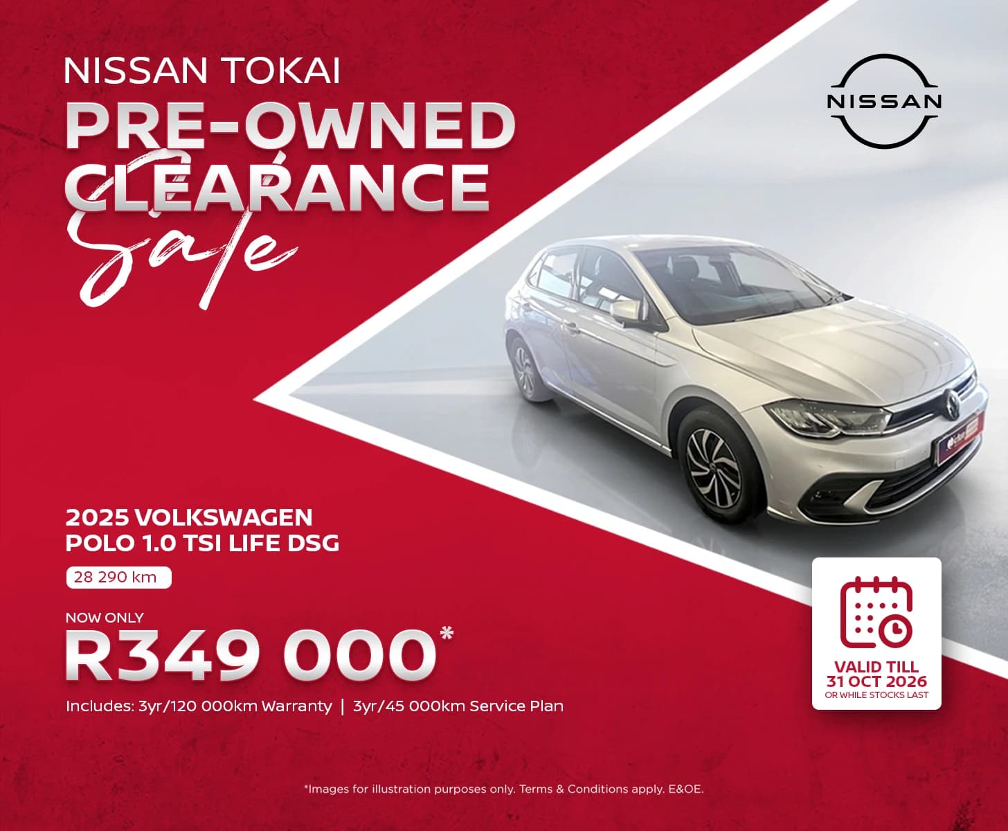 Nissan 2025 Volkswagen Polo 1.0 TSI Lie DSG Now Only R349 000*