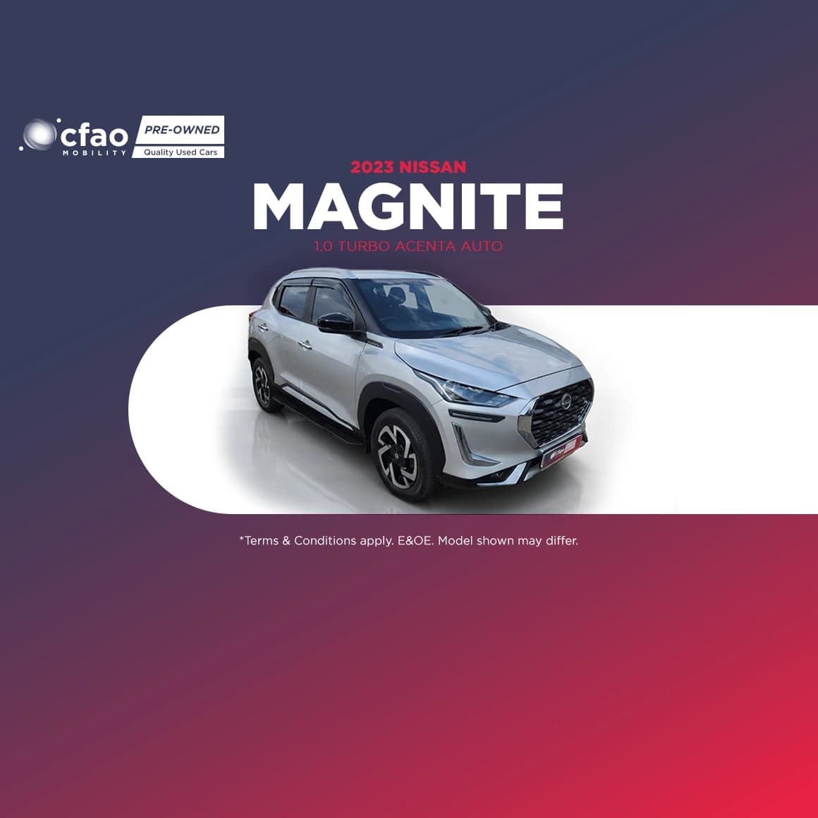 Nissan 2023 Nissan Magnite 1.0 TURBO ACENTA AUTO Now Only R229 900*