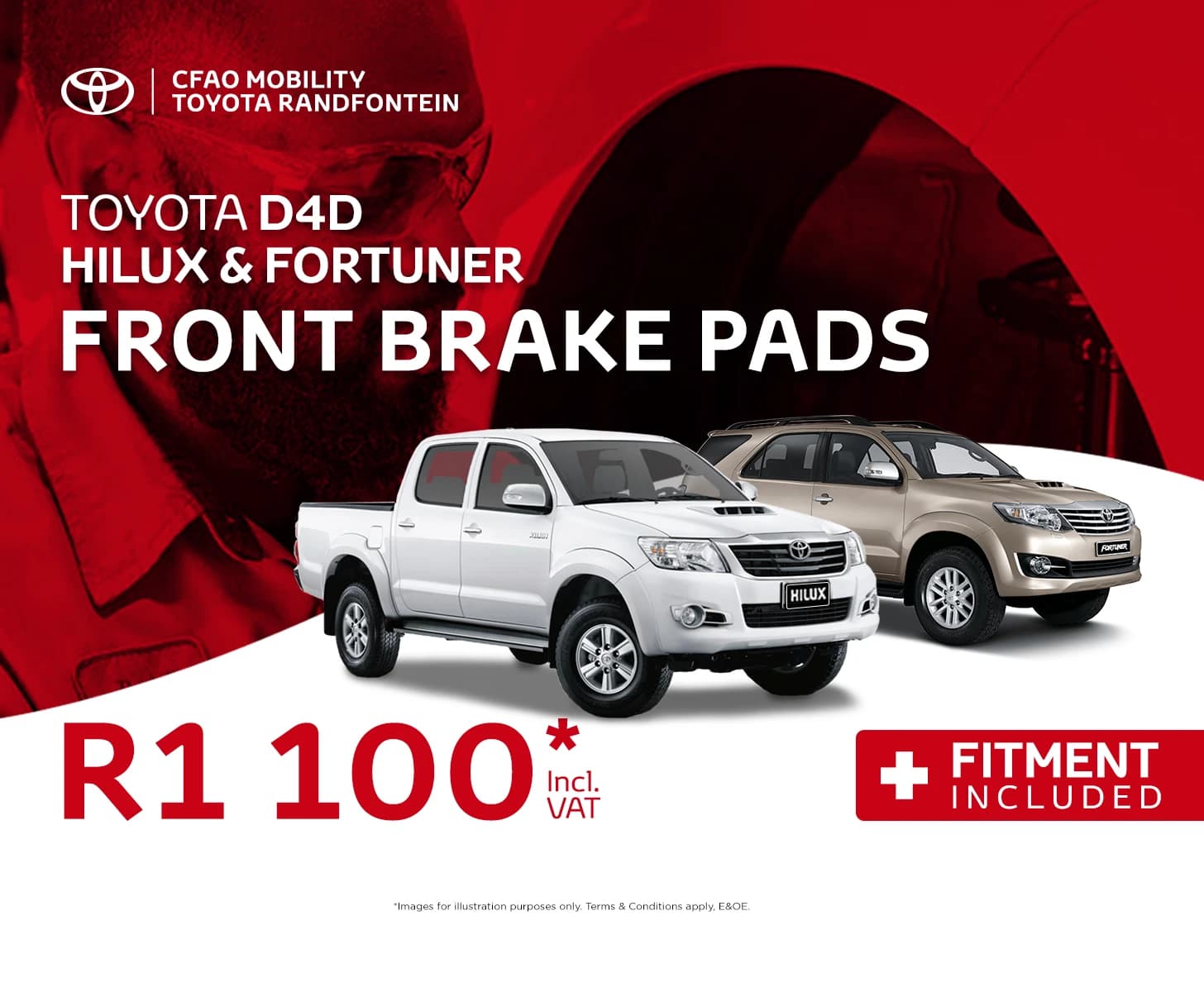 Toyota Fortuner and Hilux Front Brake Pads