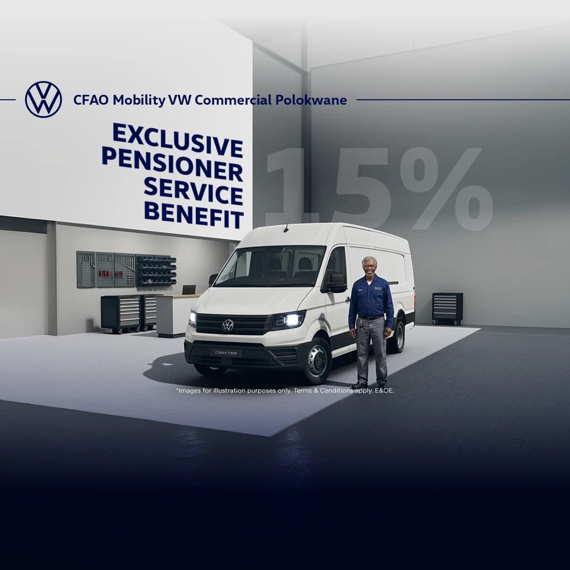 VW Commercial Vehicles Commercial Pensioner Service Discount