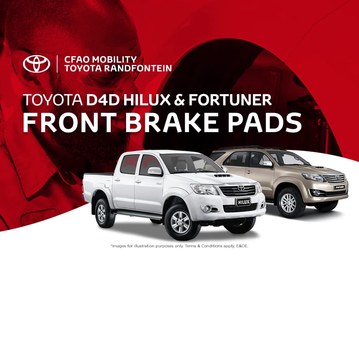 Toyota Fortuner and Hilux Front Brake Pads