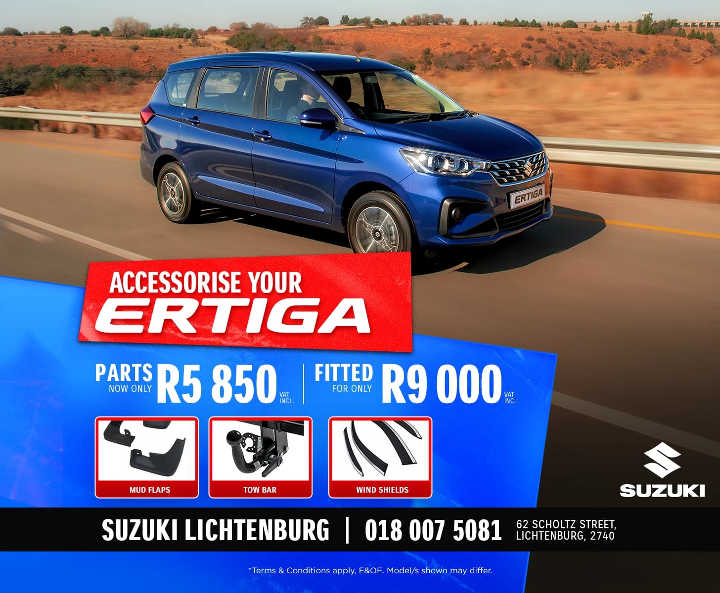 Suzuki Ertiga Accessory Package at Suzuki Lichtenburg