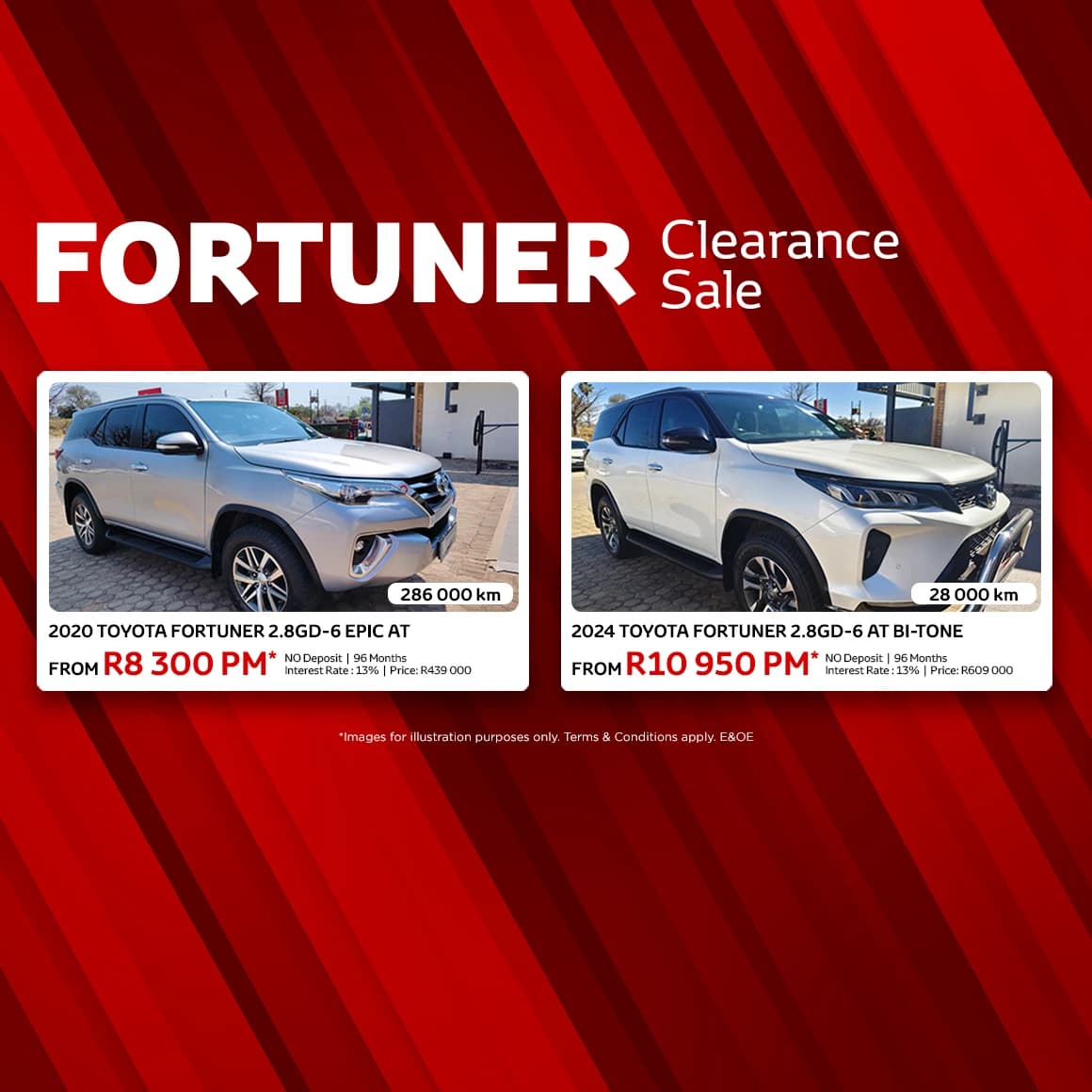 Toyota Fortuner Clearance Sale