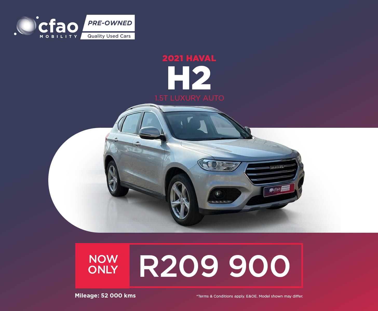 Nissan 2021 Haval H2 1.5T Luxury Auto Now Only R209 900*