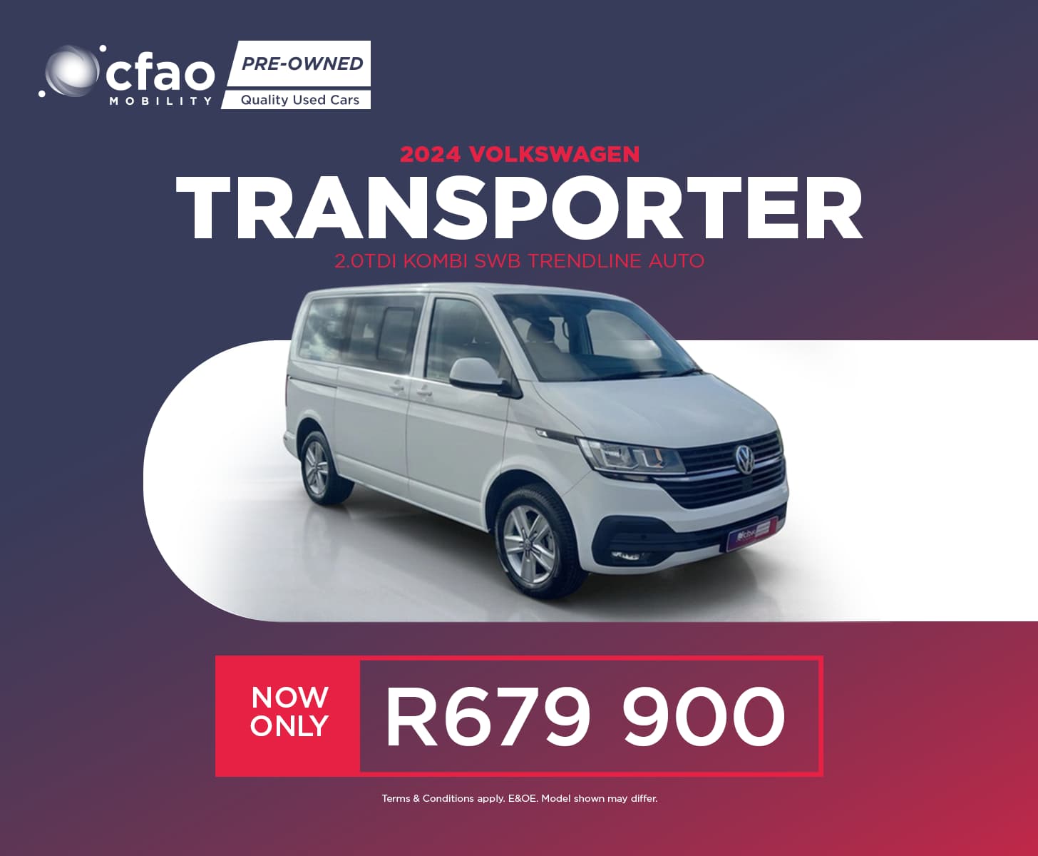 Volkswagen 2024 Volkswagen Transporter 2.0TDI Kombi