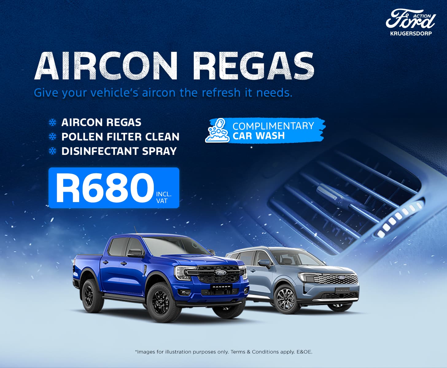 Ford Aircon Regas From R680* Incl VAT
