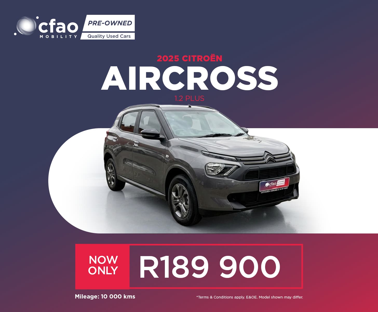 Nissan 2025 Citroen Aircross 1.2 Plus Now Only R189 900*