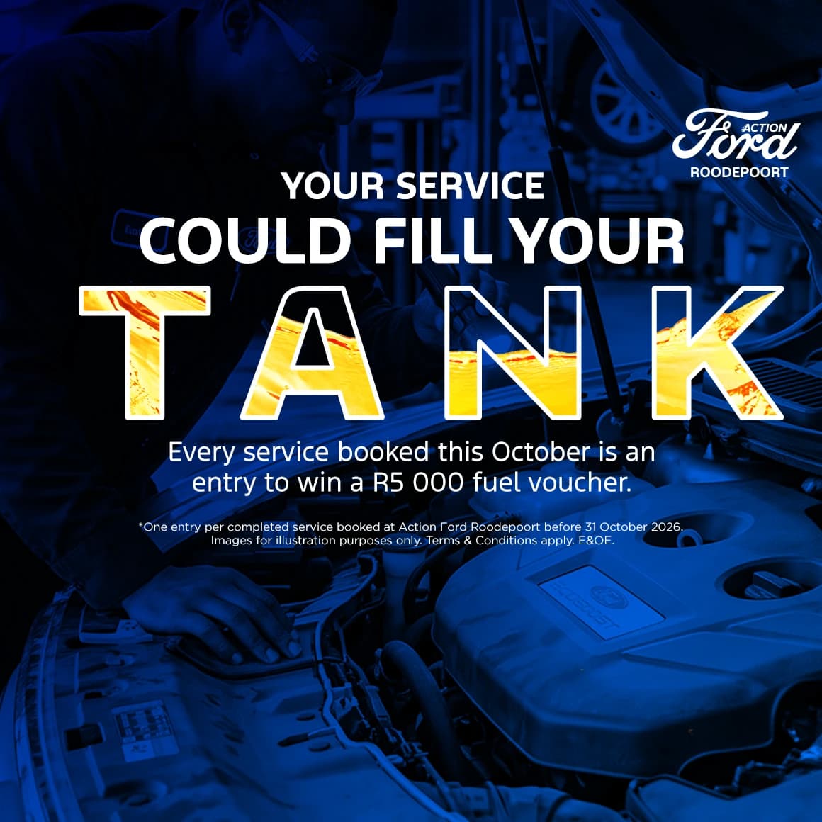Ford Service & stand a chance to win a Fuel Voucher