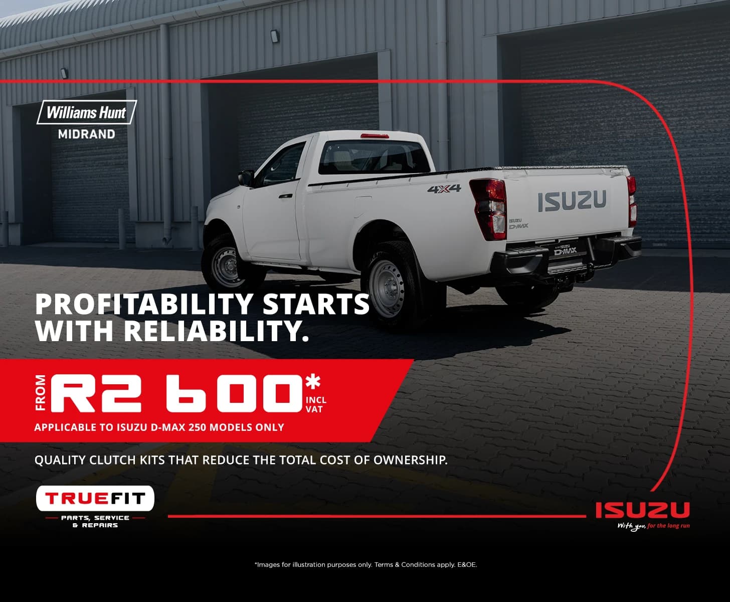 Isuzu Quality Clutch Kits that Reduce the total Cost of Ownership From R2 600*
