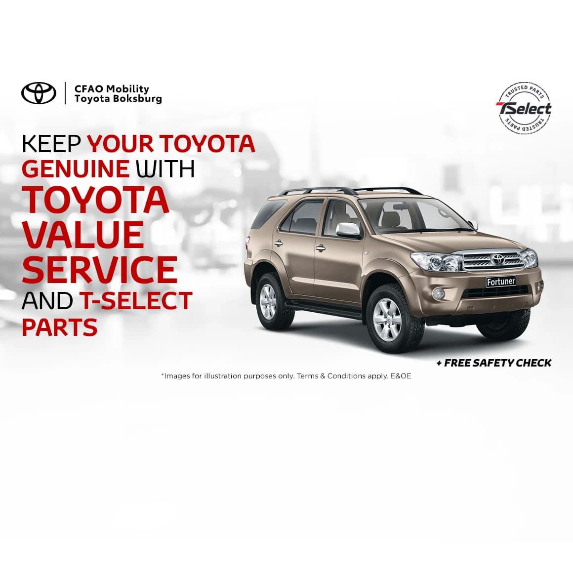 Toyota Fortuner T-Select Parts