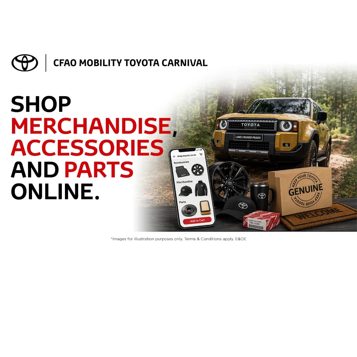 Toyota Shop Merchandise, Accessories and Parts online