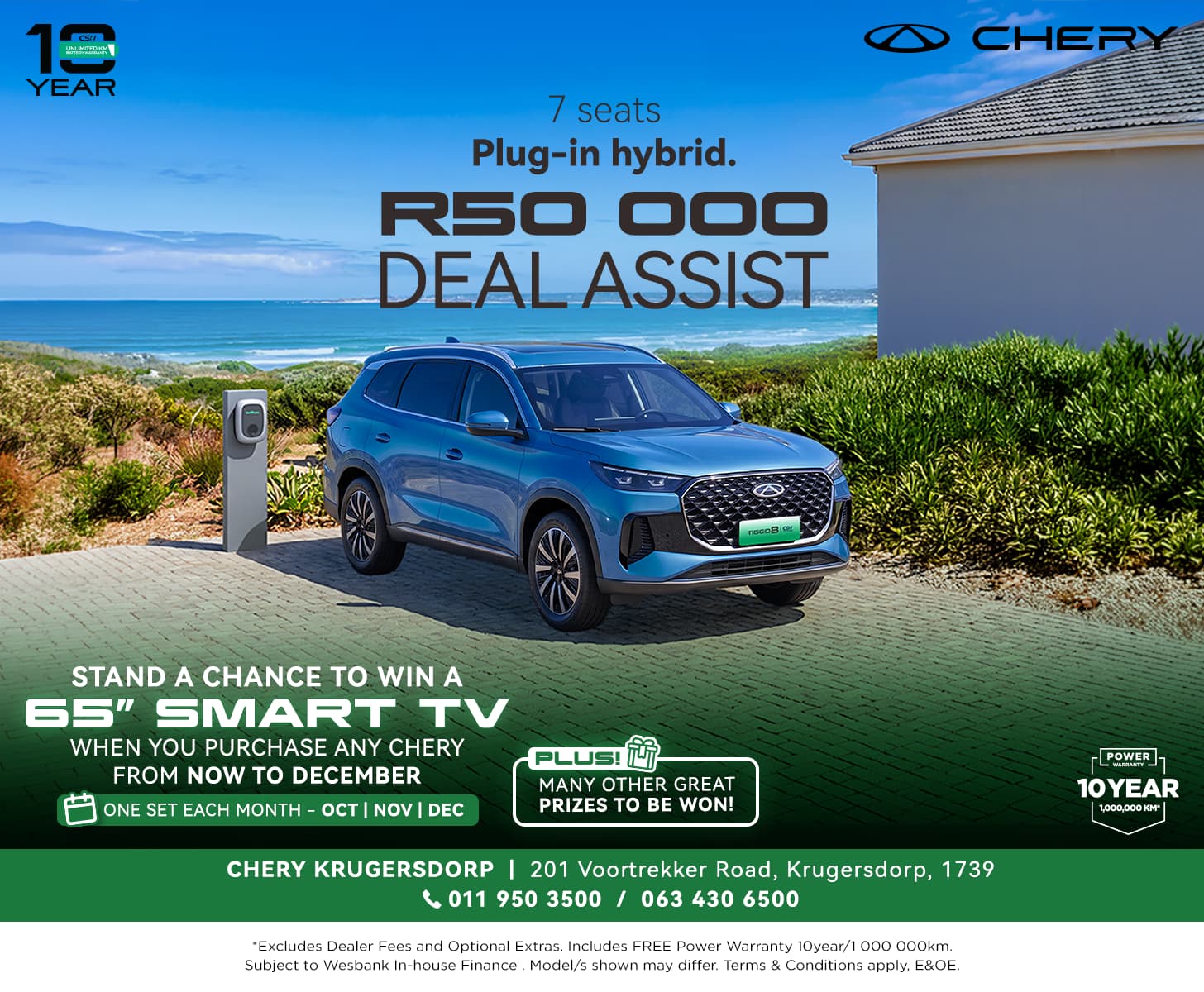 Chery Purchase any Chery and get a R50 000 Deal-Assist