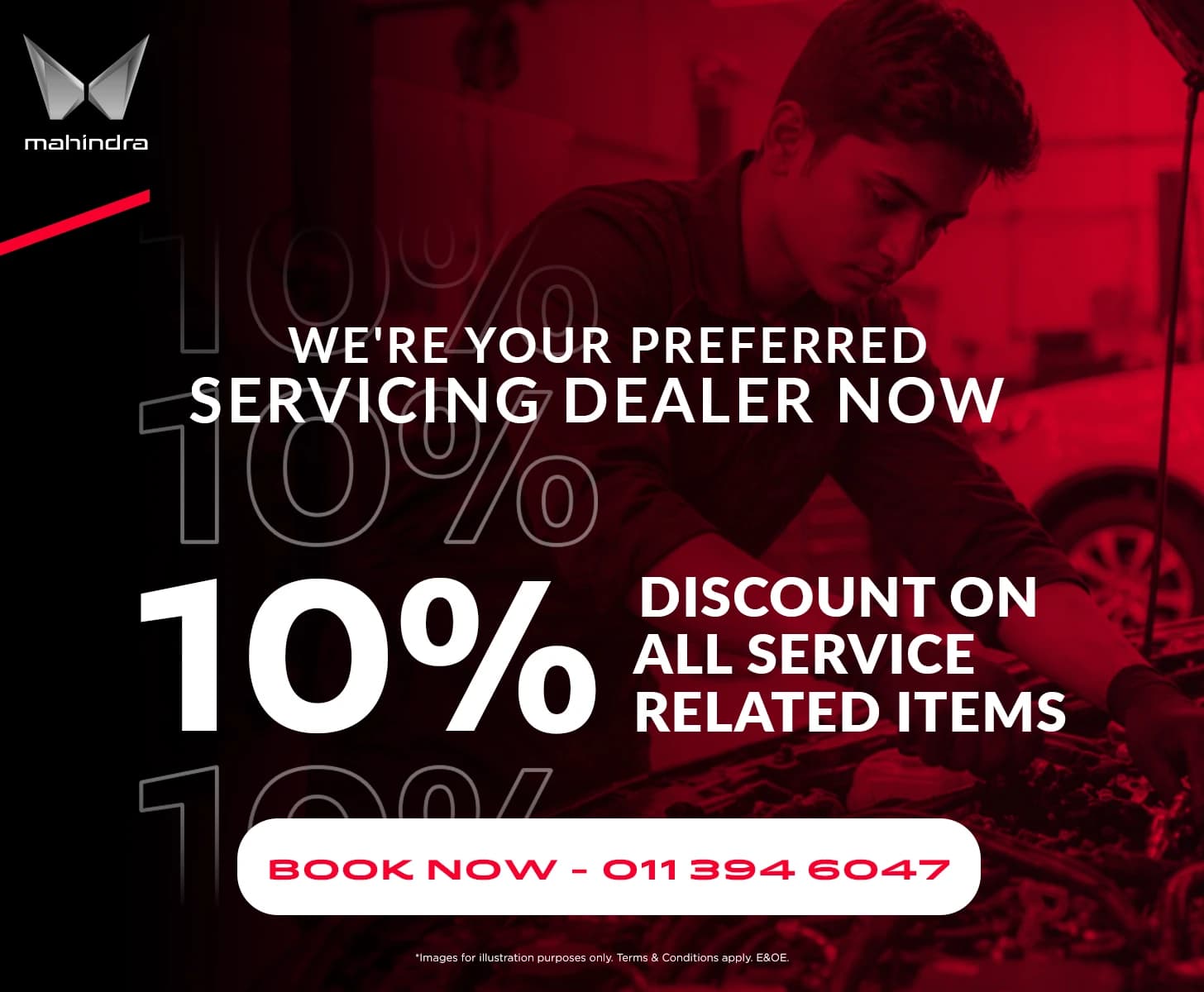 Mahindra Service Discount on All Service Related Items