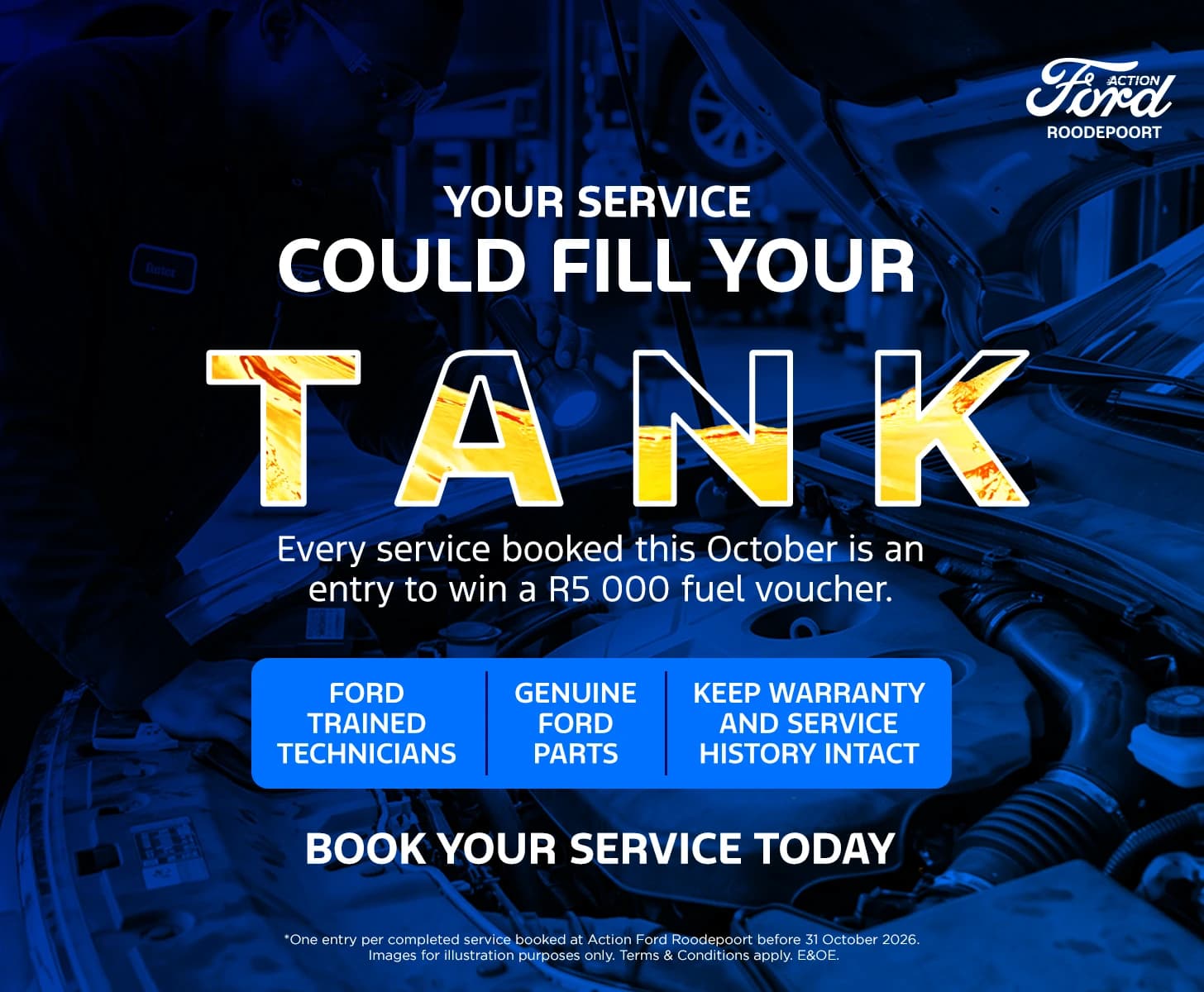 Ford Service & stand a chance to win a Fuel Voucher