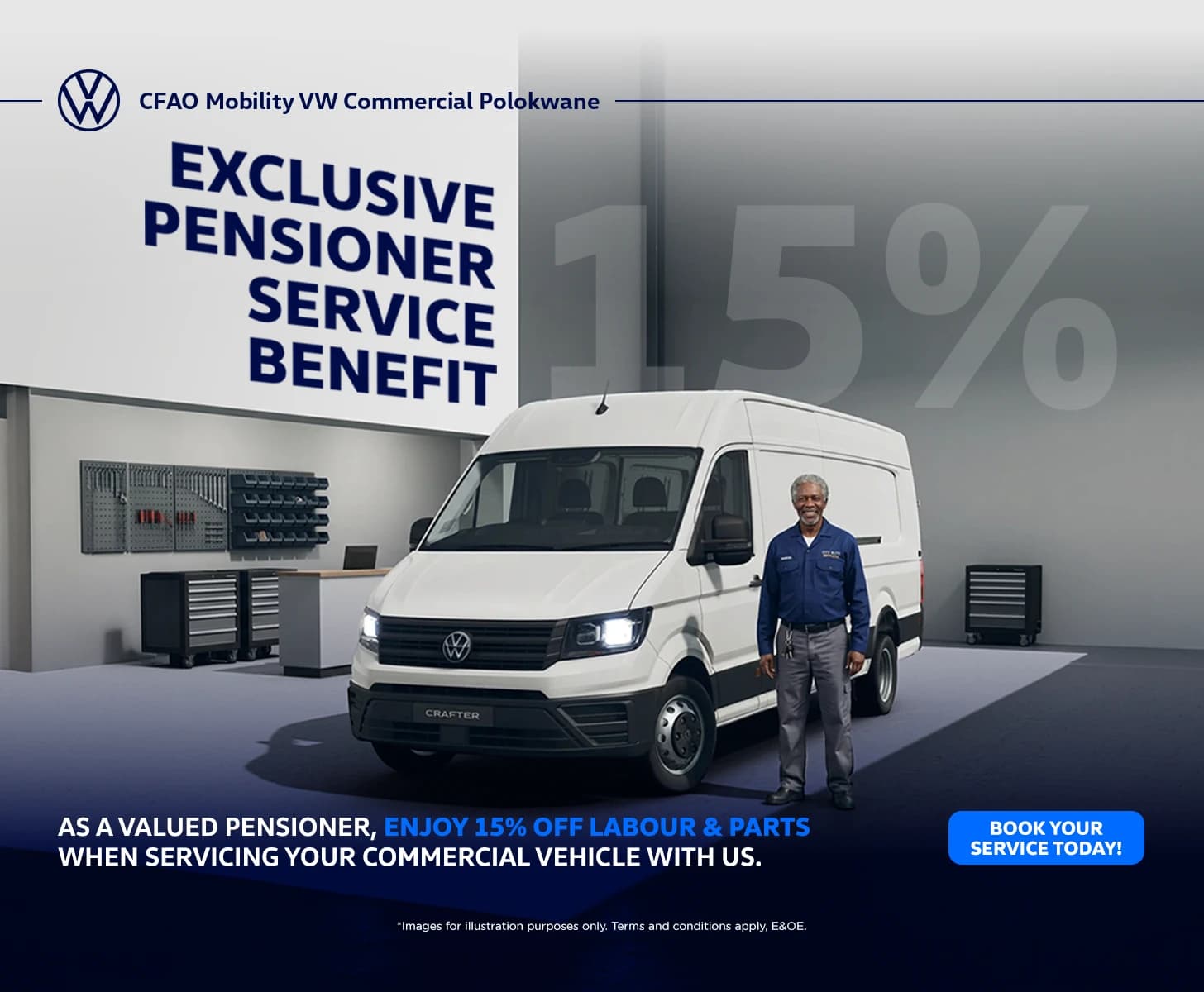 VW Commercial Vehicles Commercial Pensioner Service Discount