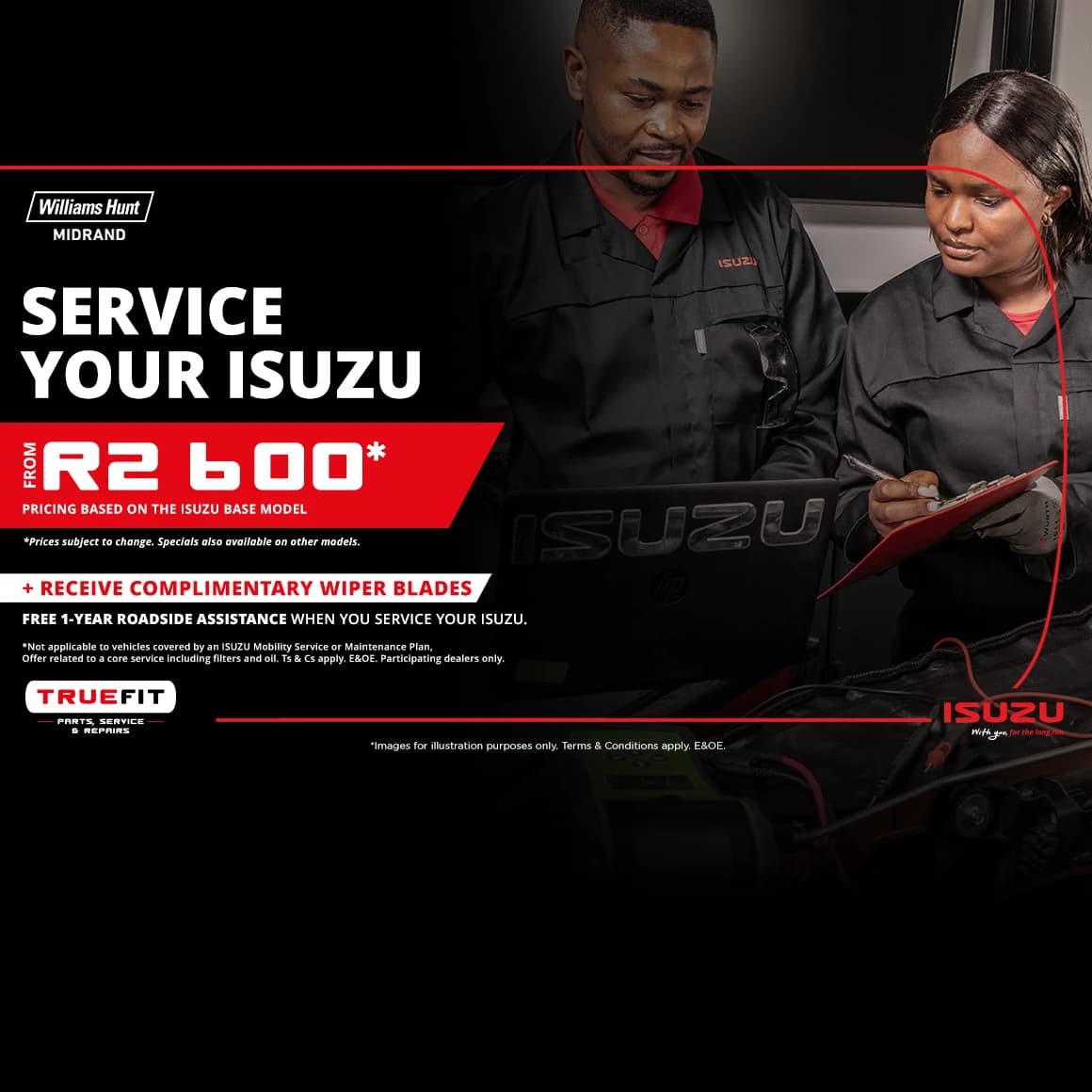 Isuzu Service Your Isuzu From R2 600pm