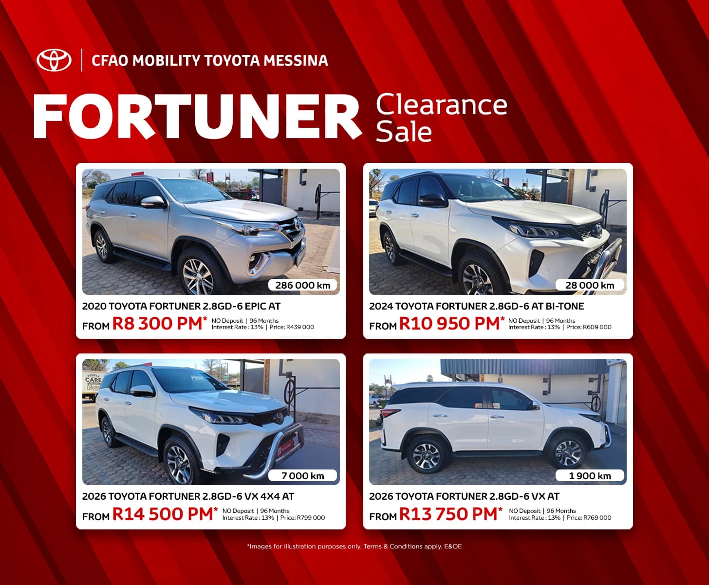Toyota Fortuner Clearance Sale