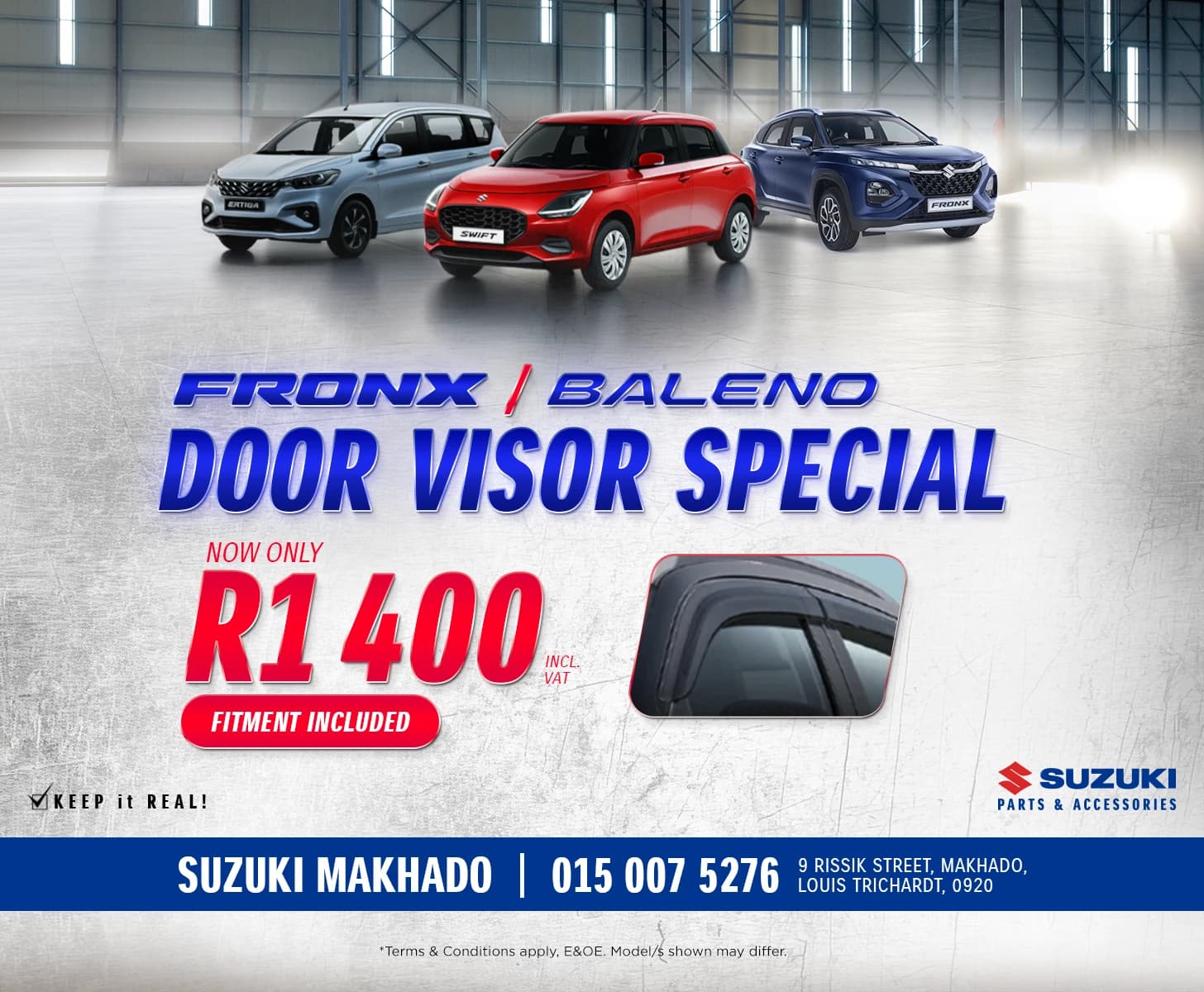 Suzuki Fronx | Baleno Door Visor Special Now Only R1 400 Incl Vat