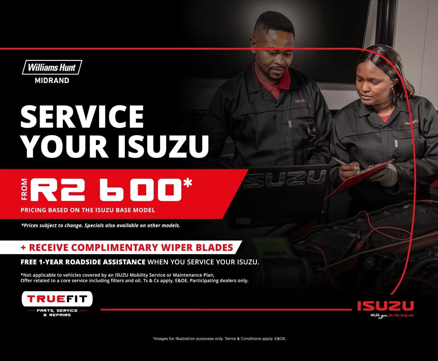 Isuzu Service Your Isuzu From R2 600pm