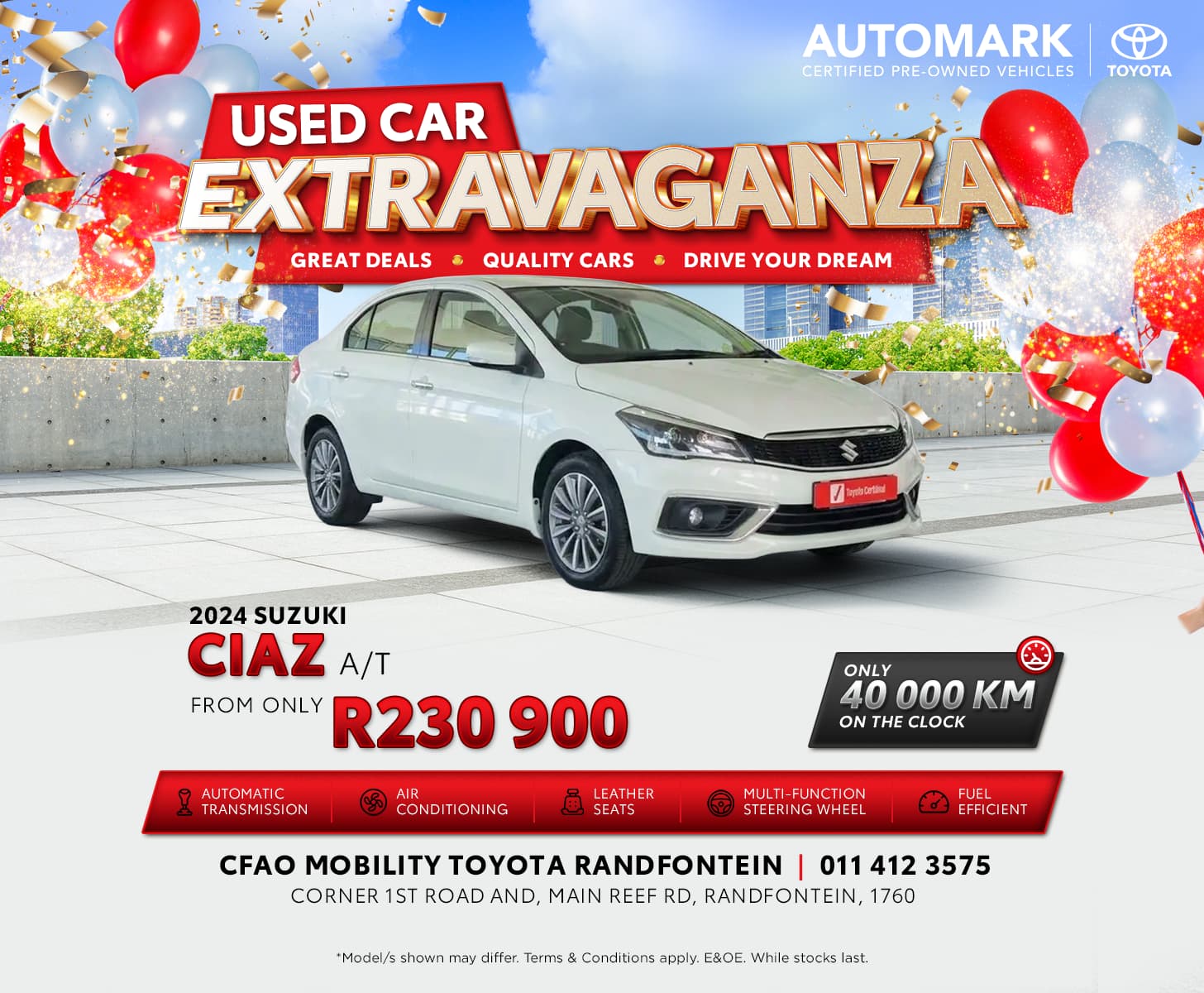 Toyota Suzuki Ciaz A/T From Only R230 900*